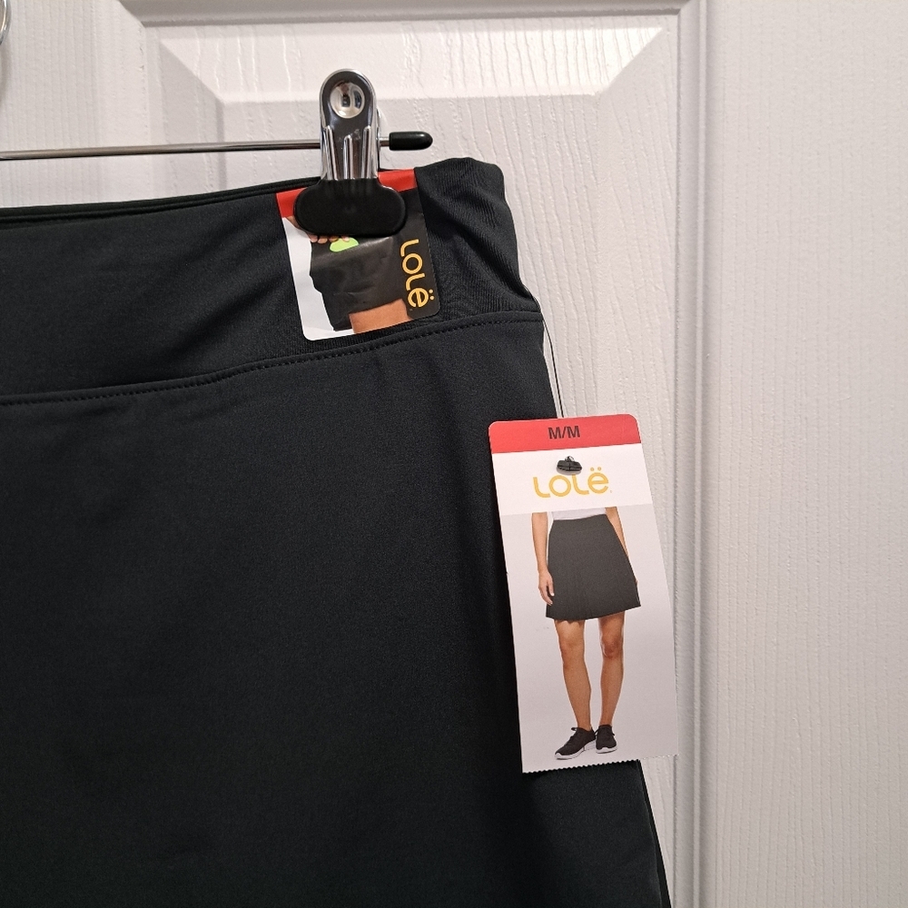 Lole Pleated Active Skort Women's Medium Black Sporty Tennis Inner Short NEW - Picture 8 of 13